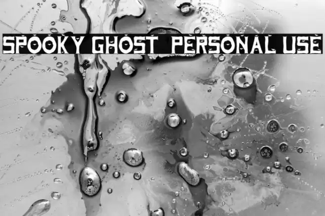 Spooky Ghost - Personal Use Font examples