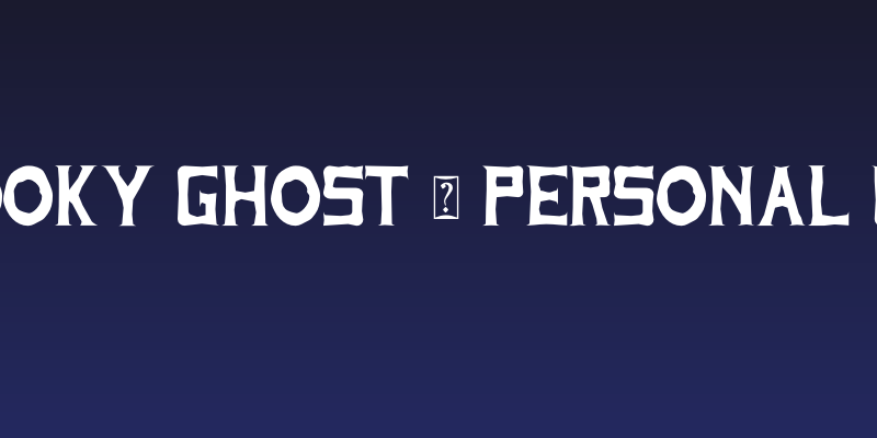 Spooky Ghost - Personal Use Social Header