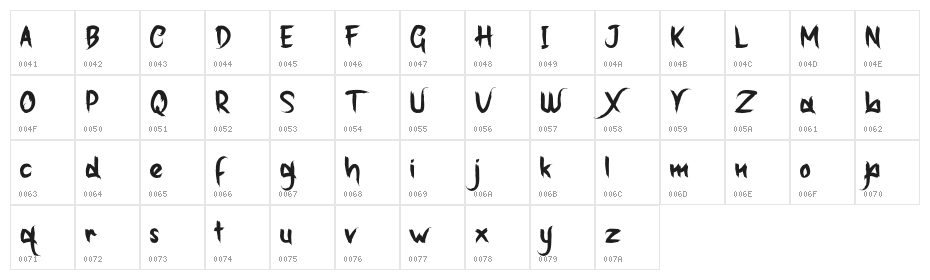 Spooky Ghoster Regular Character Map