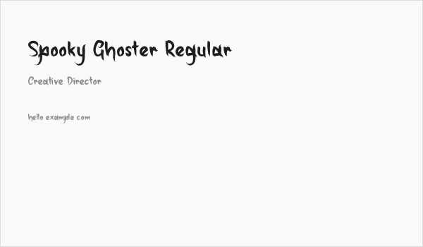 Spooky Ghoster Regular Business Card