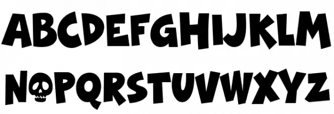 Spooky Girls Font Litere mici