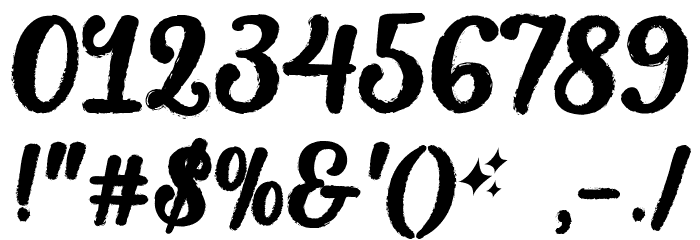 Spooky Glitter Font OTHER CHARS