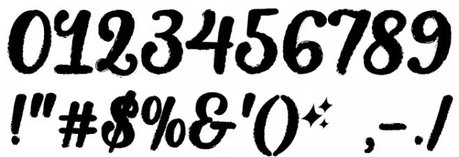 Spooky Glitter Font OTHER CHARS