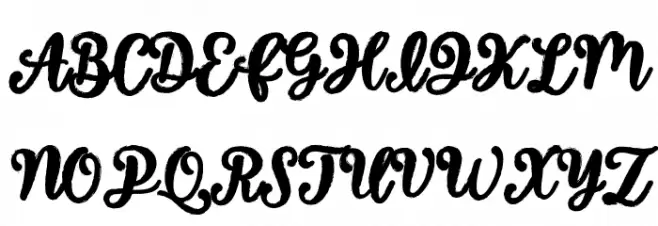 Spooky Glitter Schriftart Groß