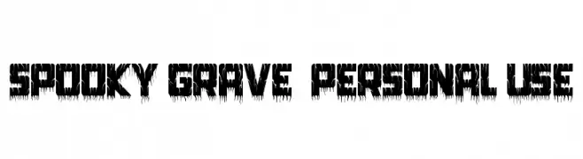 Spooky Grave - Personal use  Frei Schriftart Herunterladen