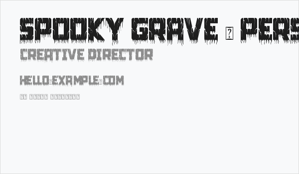 Spooky Grave - Personal use Business Card