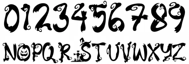 Spooky Halloween - Personal Use Font OTHER CHARS