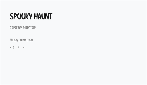 Spooky Haunt Business Card