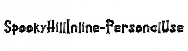 Spooky Hill Inline - Personal Use  नि: शुल्क फ़ॉन्ट्स डाउनलोड