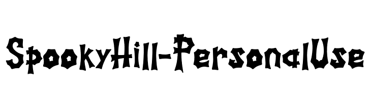 Spooky Hill - Personal Use  नि: शुल्क फ़ॉन्ट्स डाउनलोड