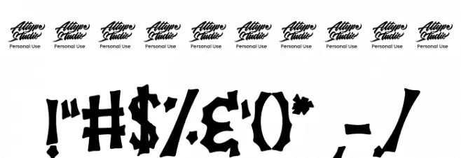 Spooky Hill - Personal Use Font OTHER CHARS