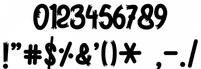 Spooky Hunter - Personal Use Font OTHER CHARS