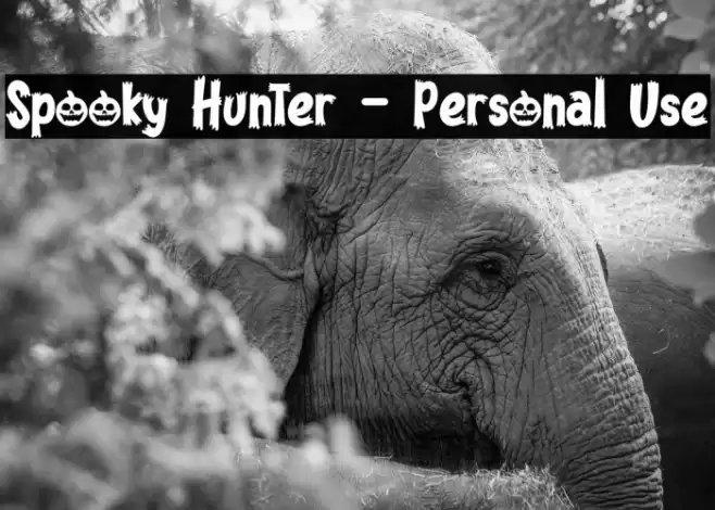 Spooky Hunter - Personal Use Font examples