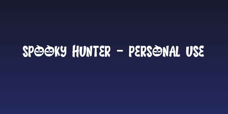 Spooky Hunter - Personal Use Social Header