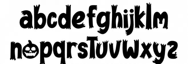 Spooky Hunter - Personal Use Schriftart Kleinbuchstaben
