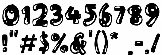 Spooky Lucky Hole Font OTHER CHARS