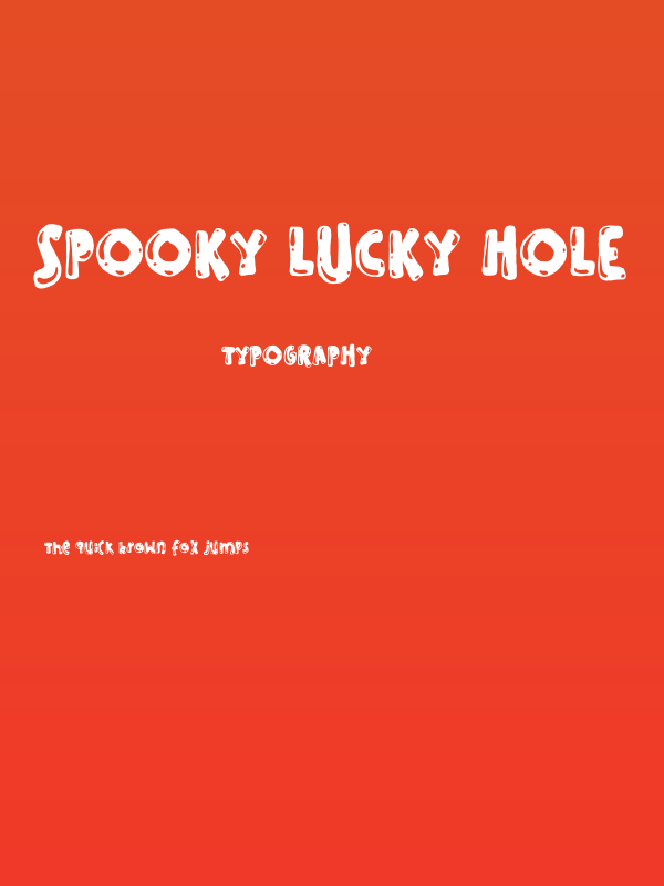 Spooky Lucky Hole Poster