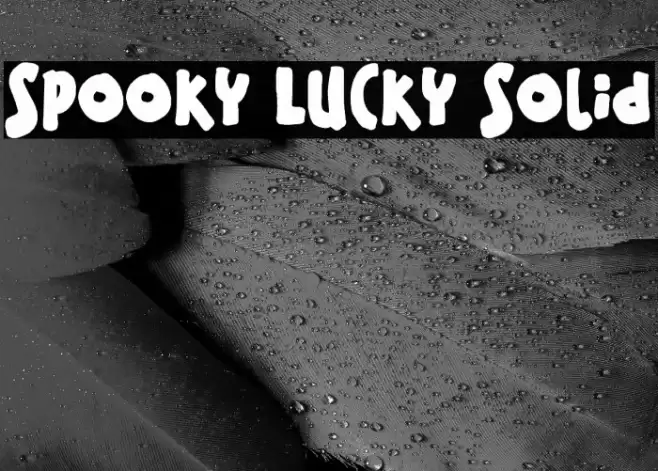 Spooky Lucky Solid Font examples