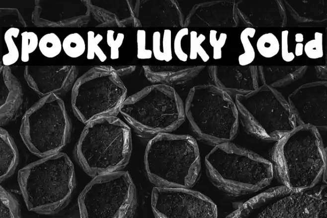 Spooky Lucky Solid Font examples