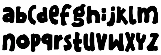 Spooky Lucky Solid Schriftart Kleinbuchstaben