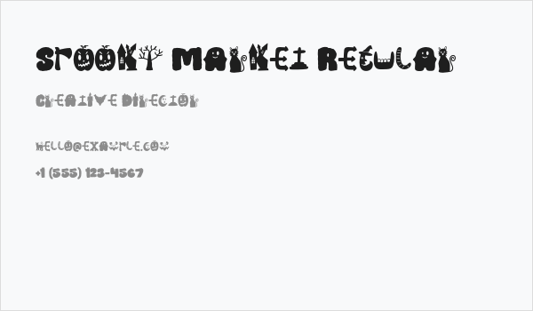 Spooky Market Regular Business Card