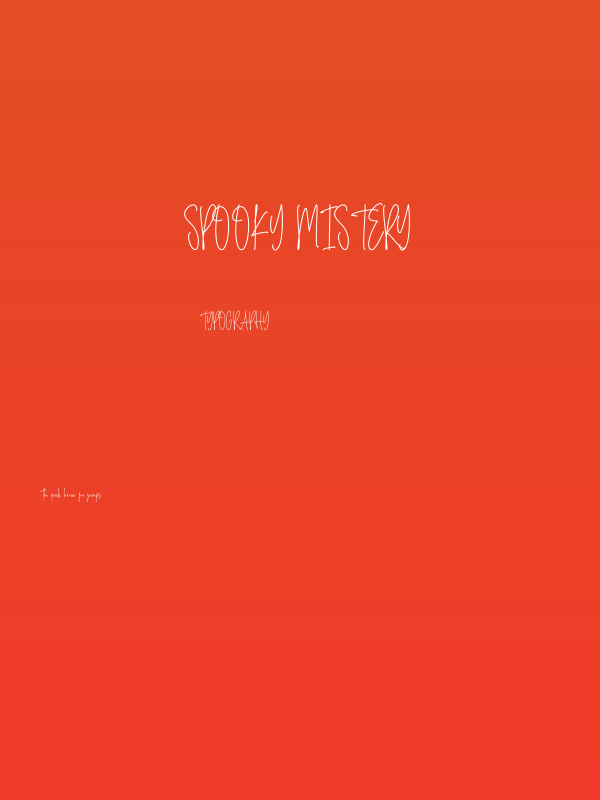 Spooky Mistery Poster