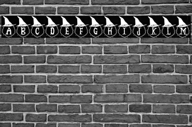 Spooky Monogram Font examples