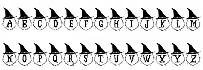 Spooky Monogram Font Litere mici