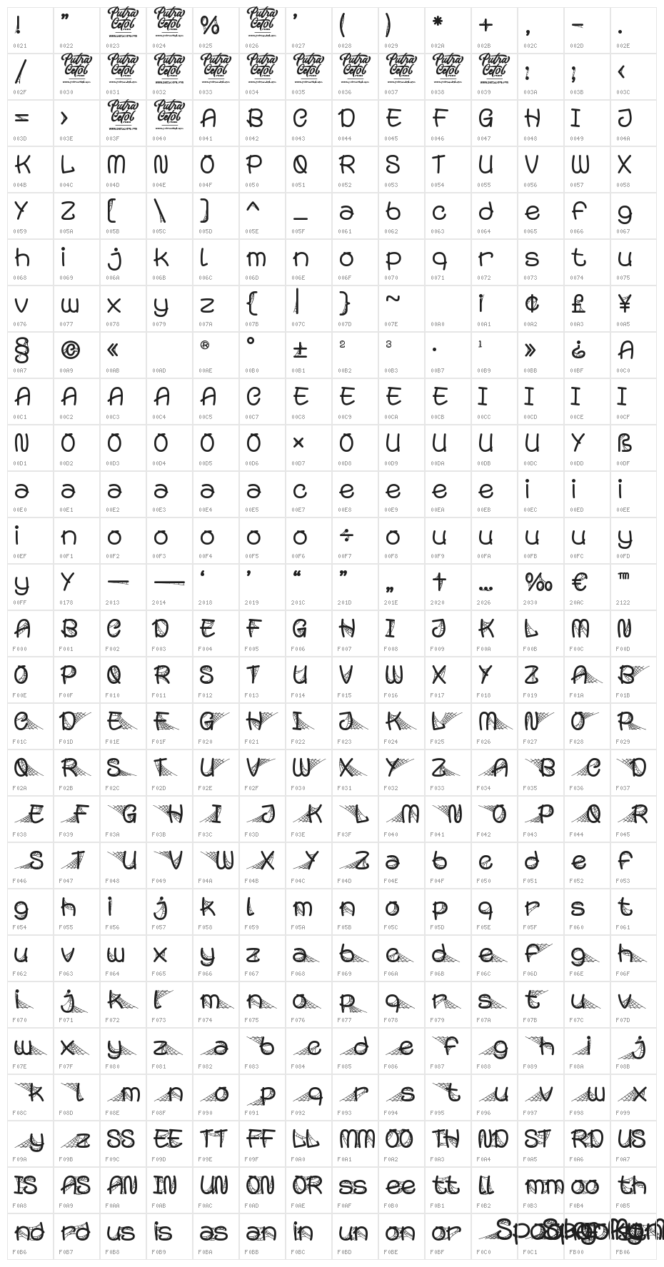 Spooky Monsta Character Map