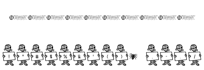Spooky*Mummy*Letters Font OTHER CHARS