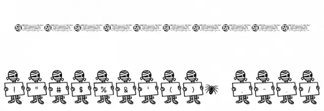Spooky*Mummy*Letters Font OTHER CHARS