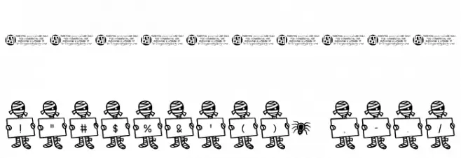 Spooky*Mummy*Letters Font OTHER CHARS