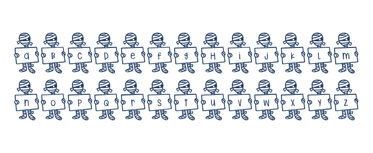 Spooky*Mummy*Letters Lowercase