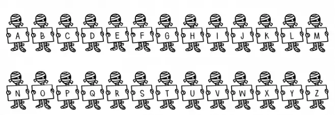 Spooky*Mummy*Letters Шрифта ВЕРХНИЙ