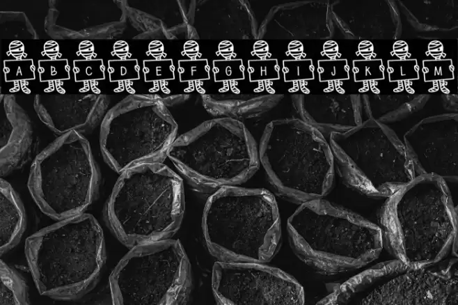 Spooky*Mummy*Letters Font examples