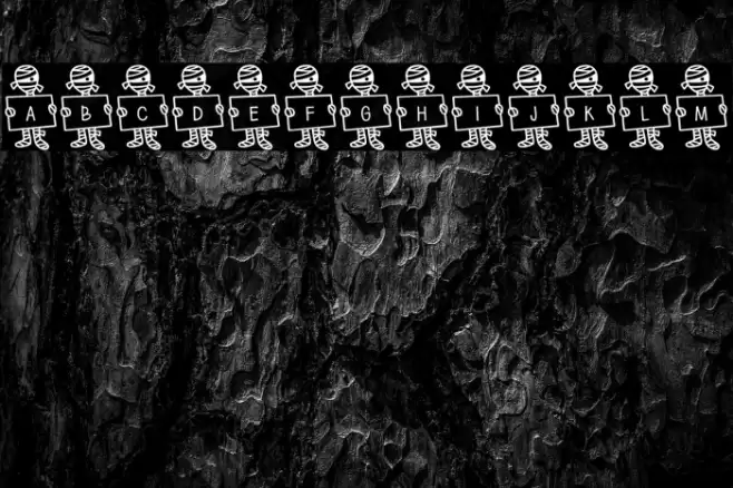 Spooky*Mummy*Letters Font examples