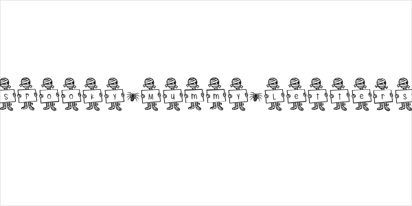 Spooky*Mummy*Letters Logo