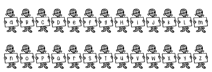 Spooky*Mummy*Letters Font LOWERCASE