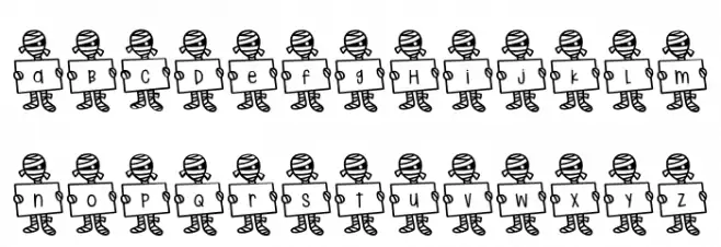 Spooky*Mummy*Letters फ़ॉन्ट लोअरकेस