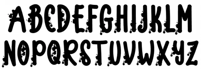 Spooky Nighty फ़ॉन्ट अपरकेस