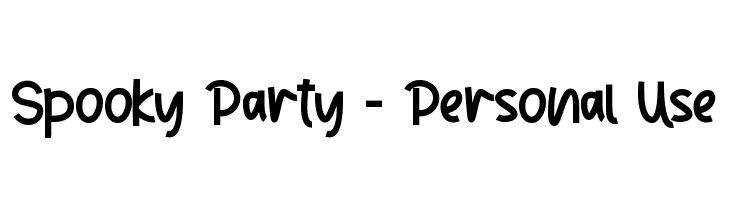 Spooky Party - Personal Use  Descarca Fonturi Gratis