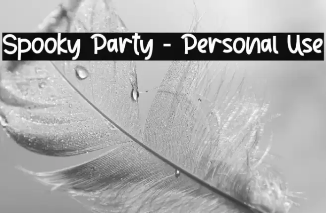 Spooky Party - Personal Use Font examples