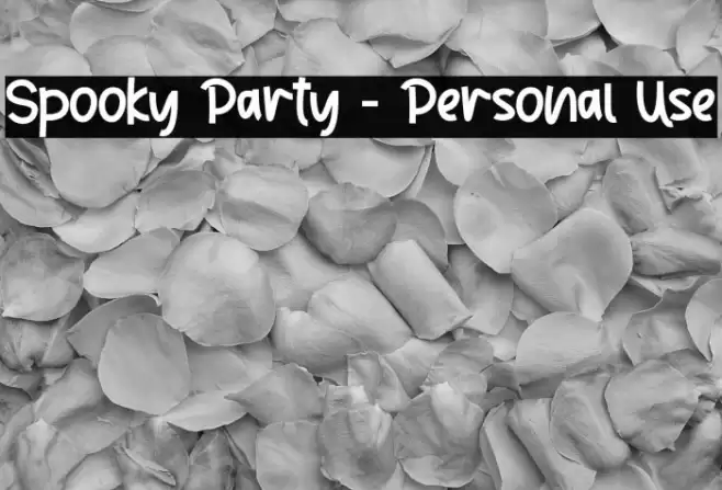 Spooky Party - Personal Use Font examples