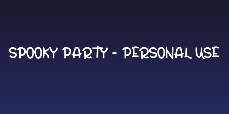 Spooky Party - Personal Use Social Header