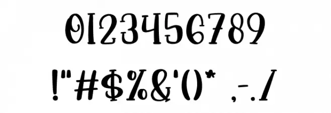 Spooky Party Font OTHER CHARS