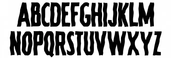 Spooky Regular フォント 大文字