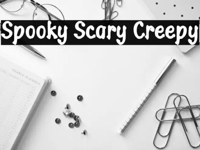 Spooky Scary Creepy Fonte examples