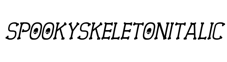 Spooky Skeleton Italic  les polices de caractères gratuit tlcharger