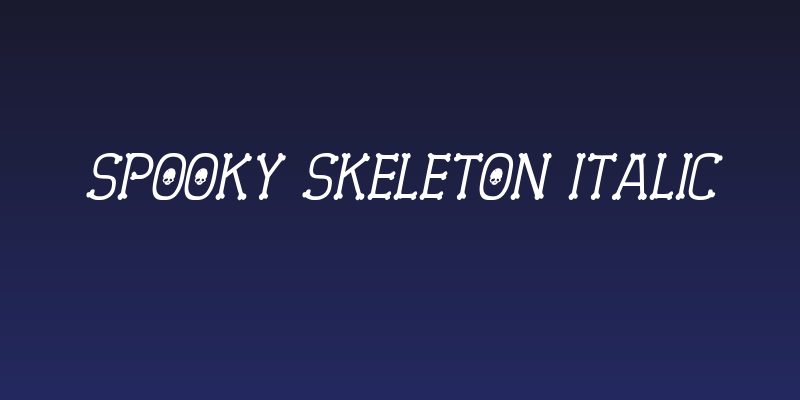 Spooky Skeleton Italic Social Header