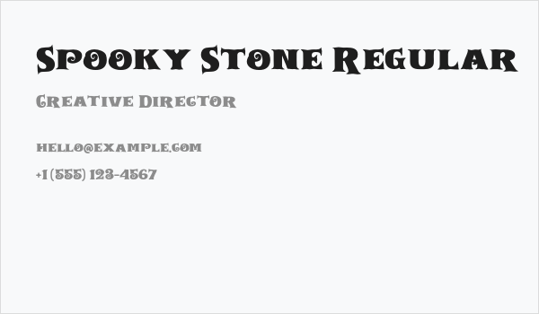 Spooky Stone Regular Business Card